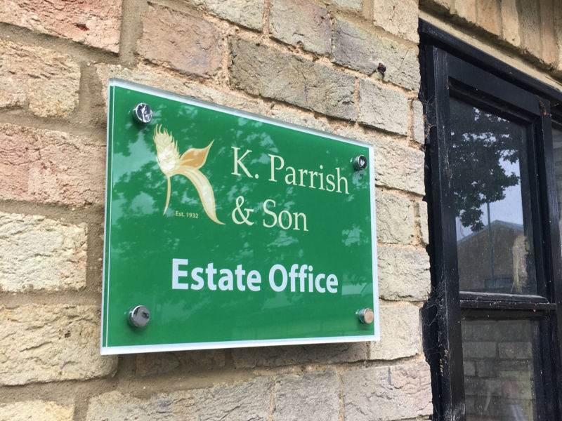 Acrylic wall sign